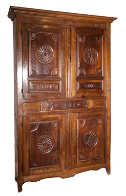 Lot 165 - French Provincial Style Oak Armoire Height 7...