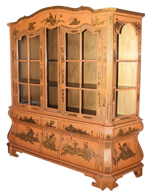 Lot 183 - Chinoiserie Style Decorated Bombe-Form Cabinet...