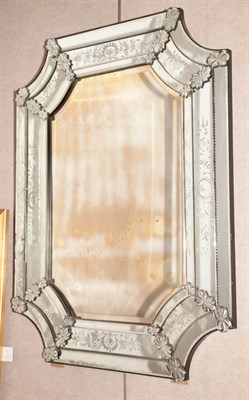 Lot 201 - Venetian Style Mirror Framed Mirror Height 46...