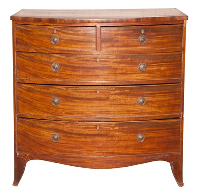 Lot 232 - George III Mahogany Bow Front Chest of Drawers...
