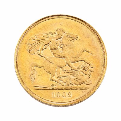 Lot 1084 - Great Britain 1902 Edward VII Five Pound Seaby...