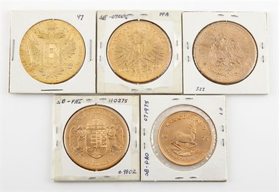 Lot 1105 - Group of Five Gold Coins Useful group of five...