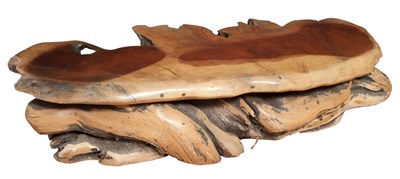 Lot 392 - Mid-Century Natural Wood Stump Low Table...