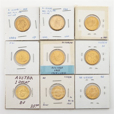 Lot 1067 - Austria and Hungary Gold Coin Group Lot of...