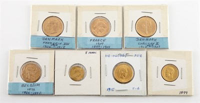 Lot 1108 - Foreign Gold Coin Group Lot of seven gold...