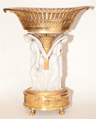 Lot 237 - Continental Porcelain Figural Centerpiece...
