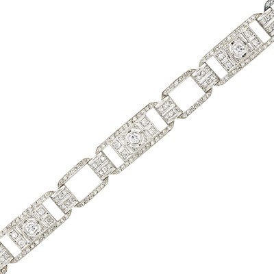 Lot 330 - Platinum and Diamond Bracelet