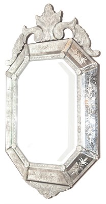 Lot 244 - Venetian Style Mirror Framed Mirror Height 46...