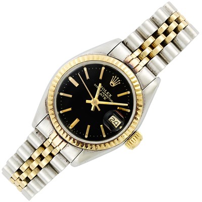 Lot 631 - Lady's Stainless Steel and Gold Wristwatch, Rolex