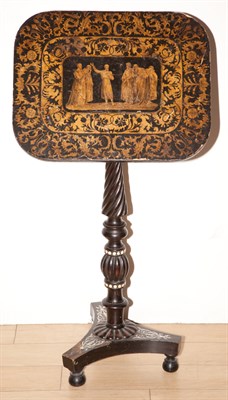 Lot 262 - Regency Penwork Tilt-Top Occasional Table...