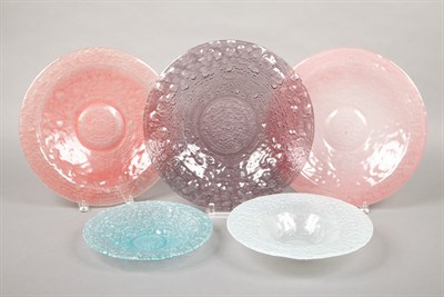 Lot 229 - Set of Five Glen Lukens Glass Bowls Diameter...