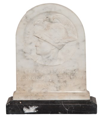 Lot 267 - Italian Marble Portrait Plaque Height 11...