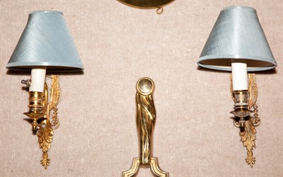 Lot 270 - Set of Four Empire Style Gilt-Metal Swan-Form...