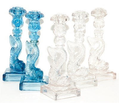 Lot 279 - Group of Five Pressed Glass Figural...