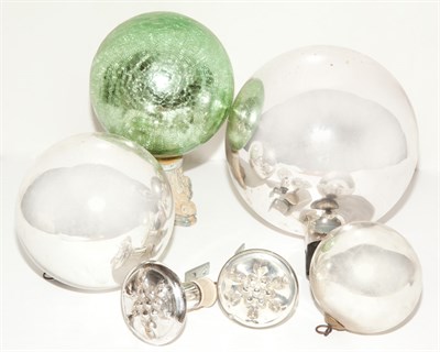 Lot 282 - Group of Six Glass Ornaments Diameter of...