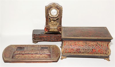 Lot 283 - Assembled Three-Piece Boulle Style Gilt-Metal...