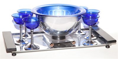 Lot 285 - Art Moderne Style Cocktail Set Approximately...