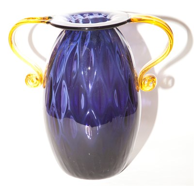 Lot 286 - Venetian Style Glass Two-Handled Vase Height 9...