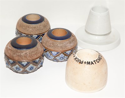 Lot 288 - Group of Five Ceramic Match Strikes Height of...