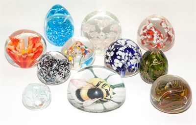Lot 290 - Group of Glass Paperweights Approximately...