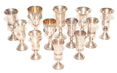 Lot 298 - Group of Sterling Silver Kiddush Cups...