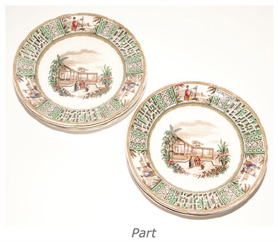 Lot 353 - Set of Ten Copeland & Garrett Ceramic Dessert...
