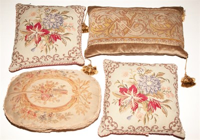 Lot 363 - Group of Four Needlepoint Throw Pillows