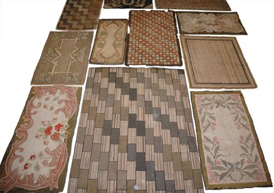 Lot 207 - Group of Eleven American Hooked Rugs United...