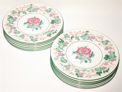 Lot 383 - Set of Twelve Wedgwood Porcelain Dinner Plates...