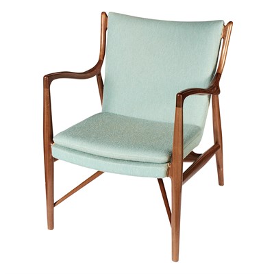 Lot 240 - Finn Juhl Teak and Upholstery Model NV45 Chair...
