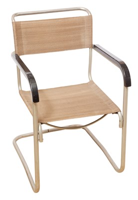 Lot 478 - Marcel Breuer B34 Chromed Tubular Steel Armchair