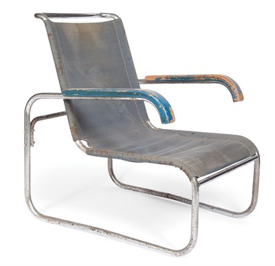 Lot 236 - Marcel Breuer Chromed Tubular Steel, Painted...