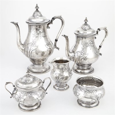 Lot 294 - Alvin Sterling Silver Tea and Coffee Service...