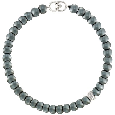 Lot 115 - Hematite, Platinum and Diamond Necklace, Angela Cummings, Tiffany & Co.