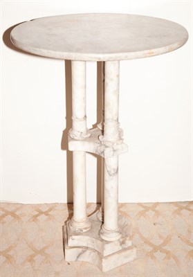 Lot 410 - Marble Stand Height 34 1/2 inches, diameter 24...