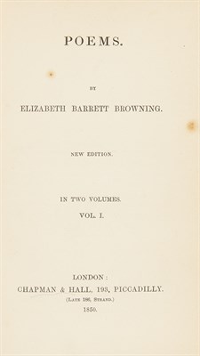 Lot 421 - BROWNING, ELIZABETH BARRETT Poems. London:...