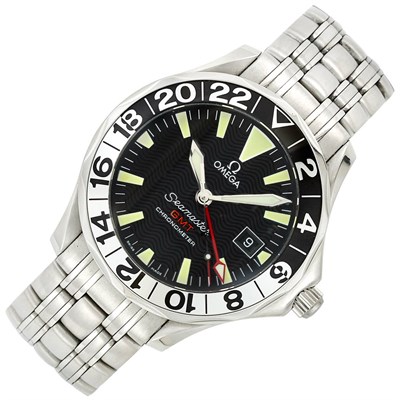Lot 348 - Gentleman's Stainless Steel 'Seamaster' GMT Chronometer Wristwatch, Omega, Ref. 2534.50