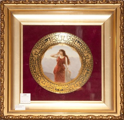 Lot 610 - Vienna Style Painted Porcelain Cabinet Plate...