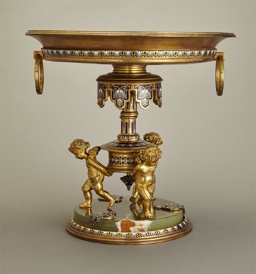 Lot 583 - Napoleon III Style Gilt-Bronze, Cloisonne...