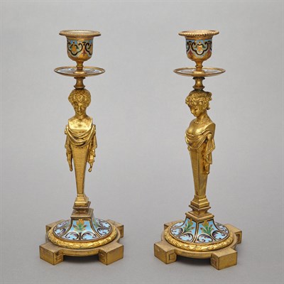 Lot 561 - Pair of Louis XVI Style Gilt-Metal and...