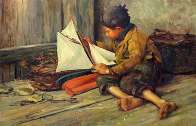 Lot 96 - Victor Laine French, 1830-1911 Boy with a Toy...