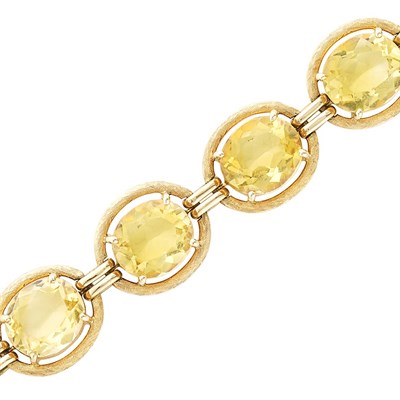 Lot 532 - Gold and Citrine Bracelet