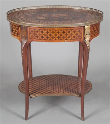 Lot 259 - Louis XV/XVI Style Metal Mounted Marquetry and...