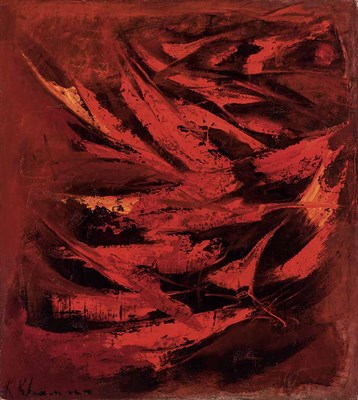 Lot 197 - Krishen Khanna Indian, b. 1925 Phoenix Signed...