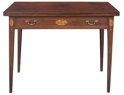 Lot 134 - George III Style Inlaid Mahogany Fold-Over...