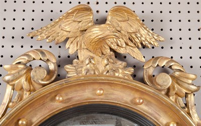 Lot 146 - Classical Giltwood Convex Mirror Height 34 1/2...