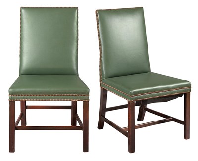 Lot 156 - Pair of George III Mahogany Backstools Each...