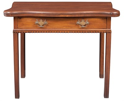 Lot 127 - Chippendale Cherry Fold-Over Card Table...