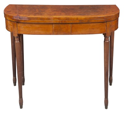 Lot 218 - Federal Mahogany Fold-Over Card Table New York,...