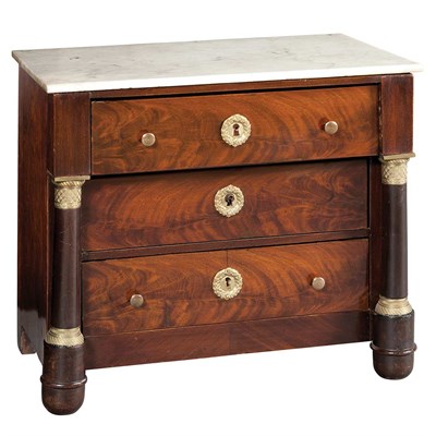 Lot 275 - Empire Gilt-Bronze Mounted Mahogany Miniature...